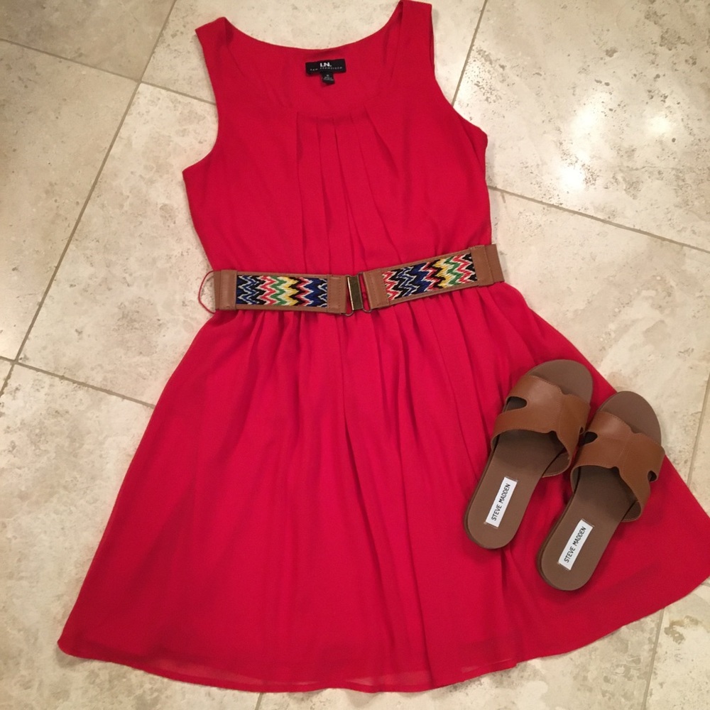 Beautiful red sleeveless dress